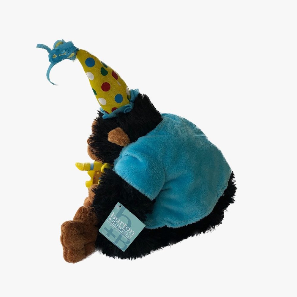 Burton & Burton Plush Happy Birthday Chimp Ape Cake Candles Stuffed NO SOUND 12" - Picture 7 of 11